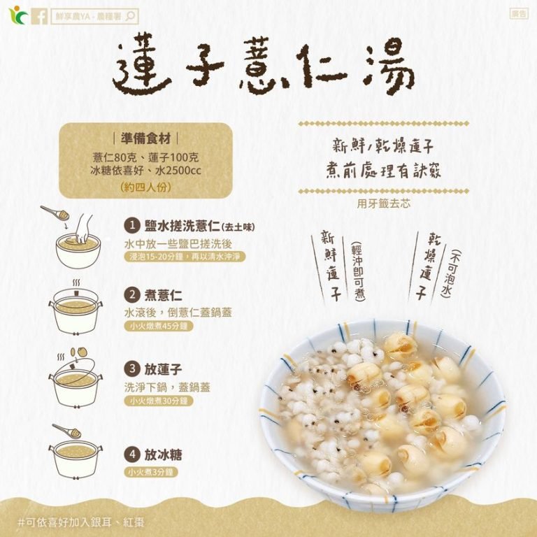 清熱消暑…蓮子薏仁湯