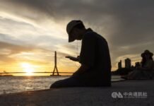 淡江大橋合龍 落日景色美極了【圖輯】